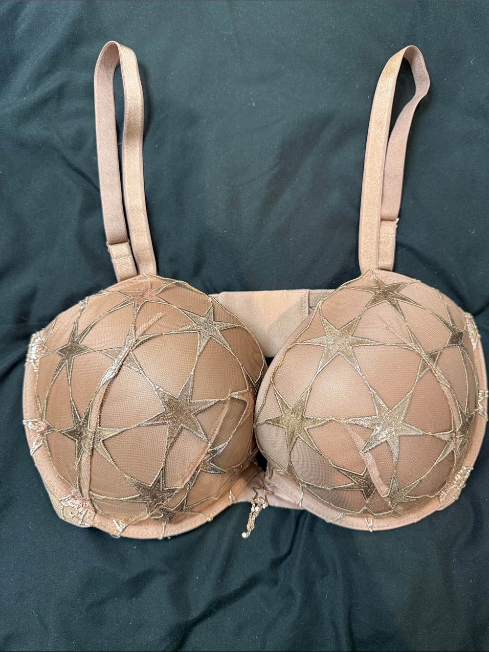 Victoria's Secret Nude Star-Embroidered Balconette Bra
